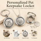 Personalized Pet Keepsake Locket – Custom Portrait Engraving