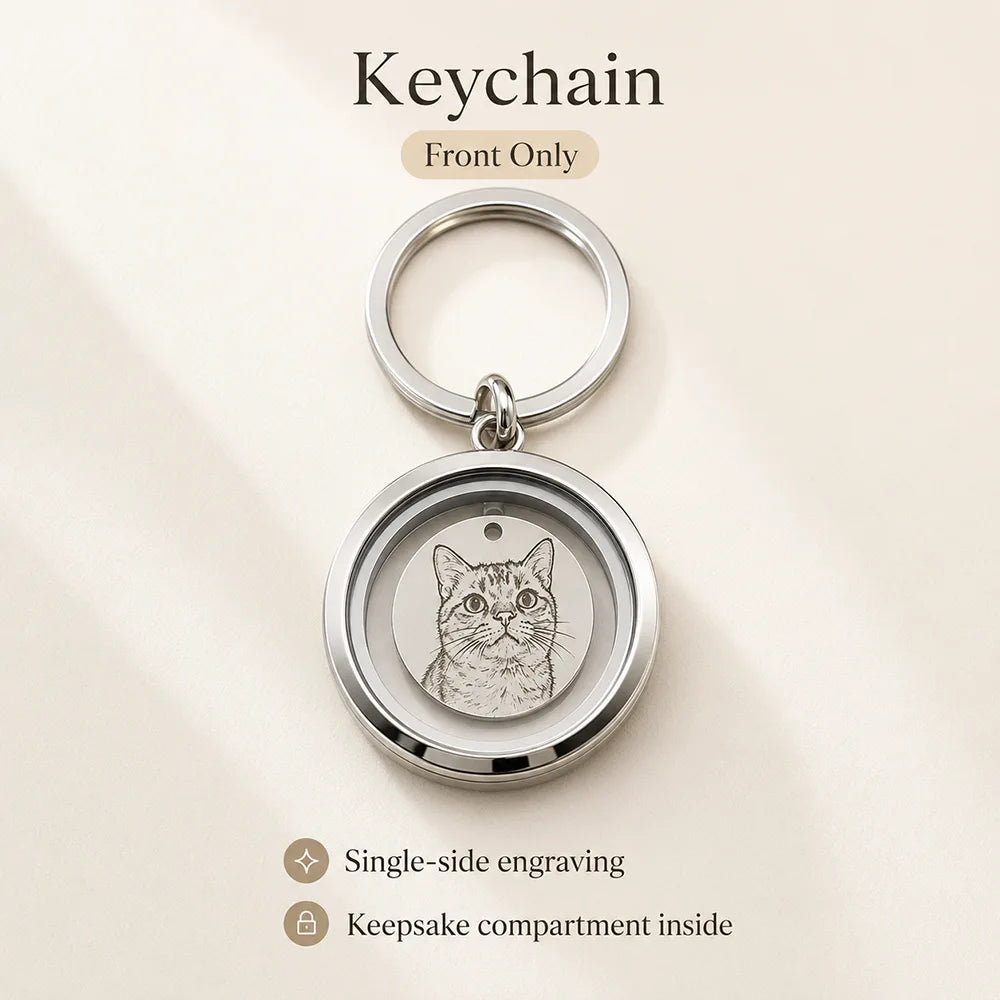 Personalized Pet Keepsake Locket – Custom Portrait Engraving